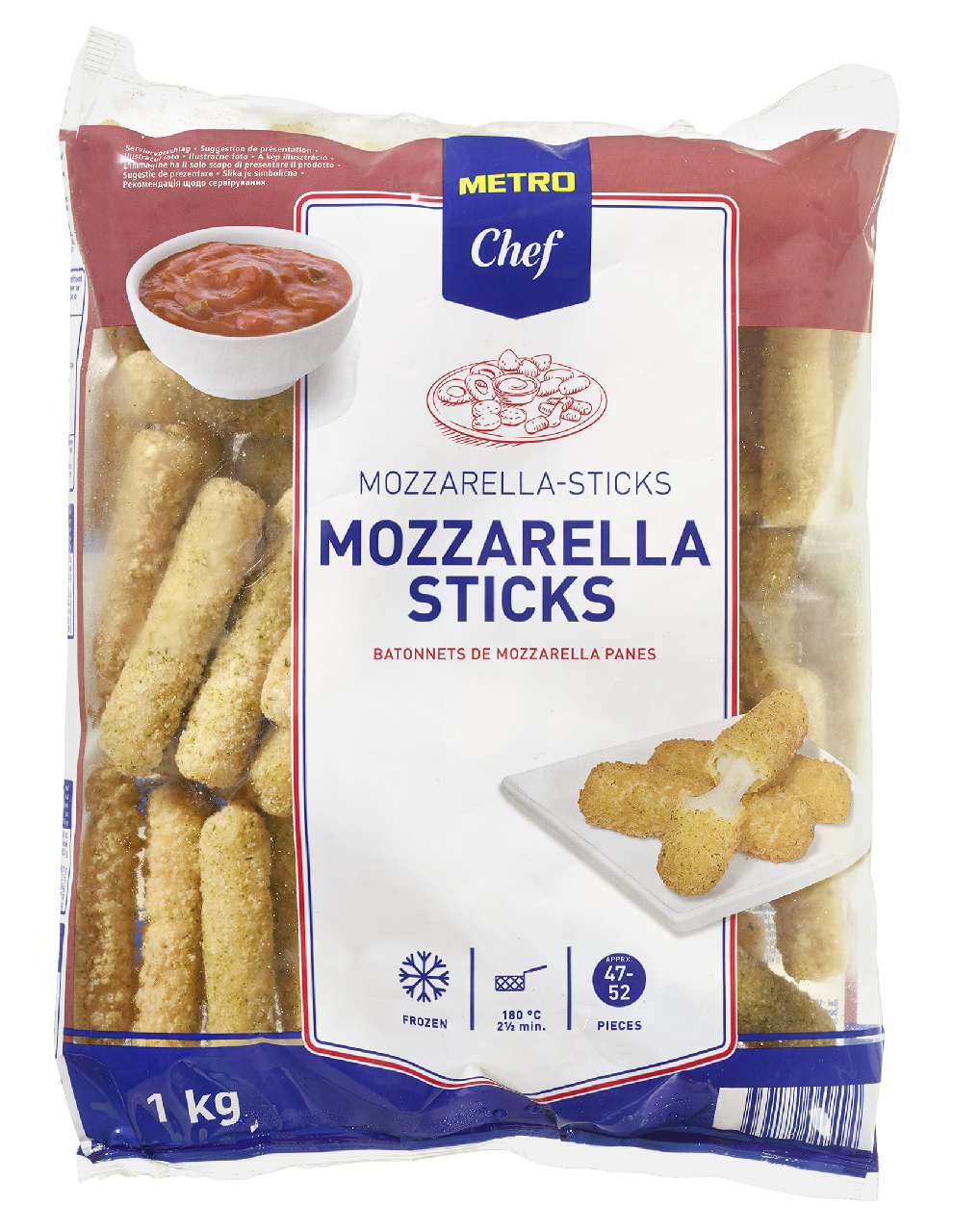 METRO Chef Mozzarella Sticks Congelat 1 Kg ?