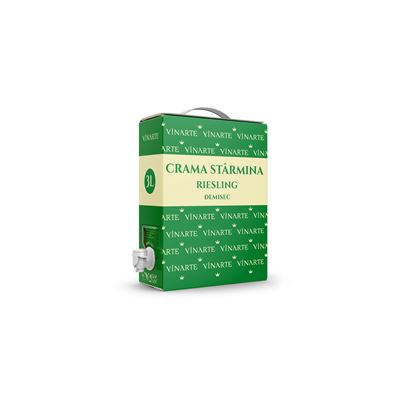 VINARTE CRAMA STARMINA Riesling Vin Alb Demisec Bag in Box 3 L