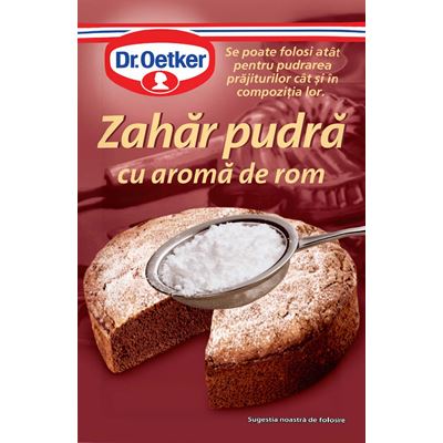 Dr.Oetker Zahar Pudra cu Aroma de Rom 50 g