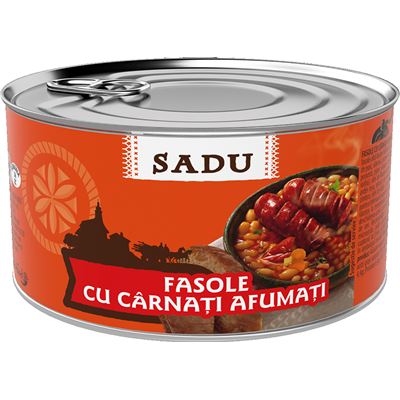 SADU Fasole Cu Carnati 6 x 400 g