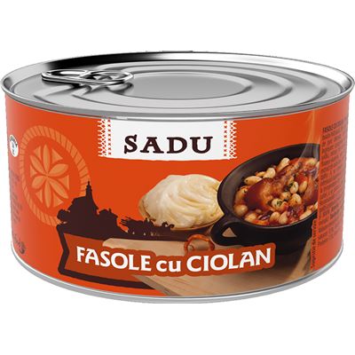 SADU Fasole Cu Ciolan 6 x 400 g