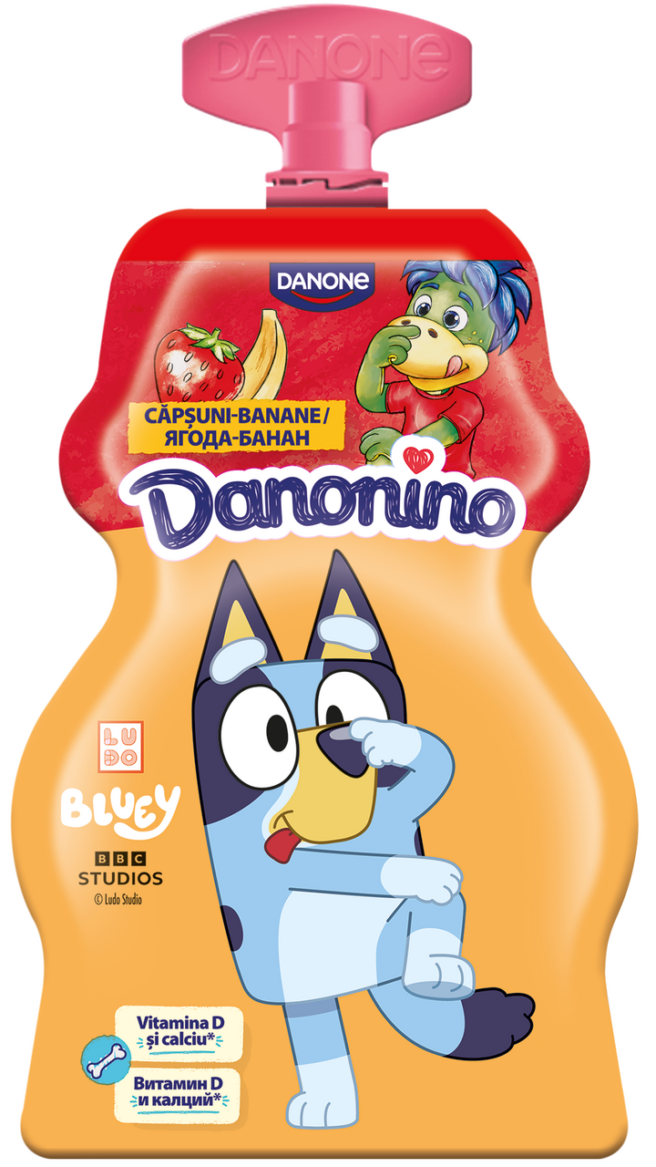 Danonino Iaurt de Baut cu Capsuni & Banane 70 g