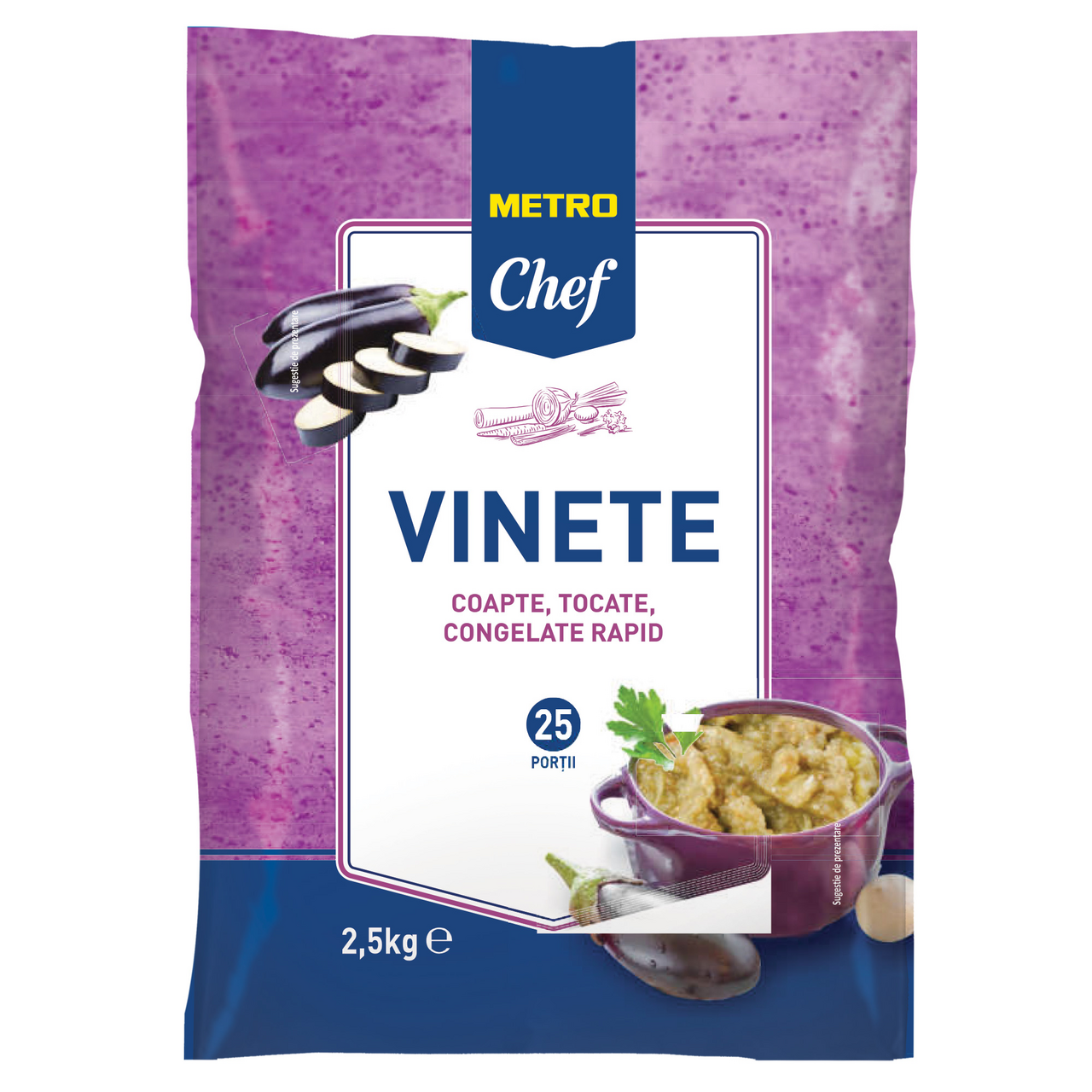 METRO Chef Vinete Coapte Tocate Congelate 2,5 Kg ?