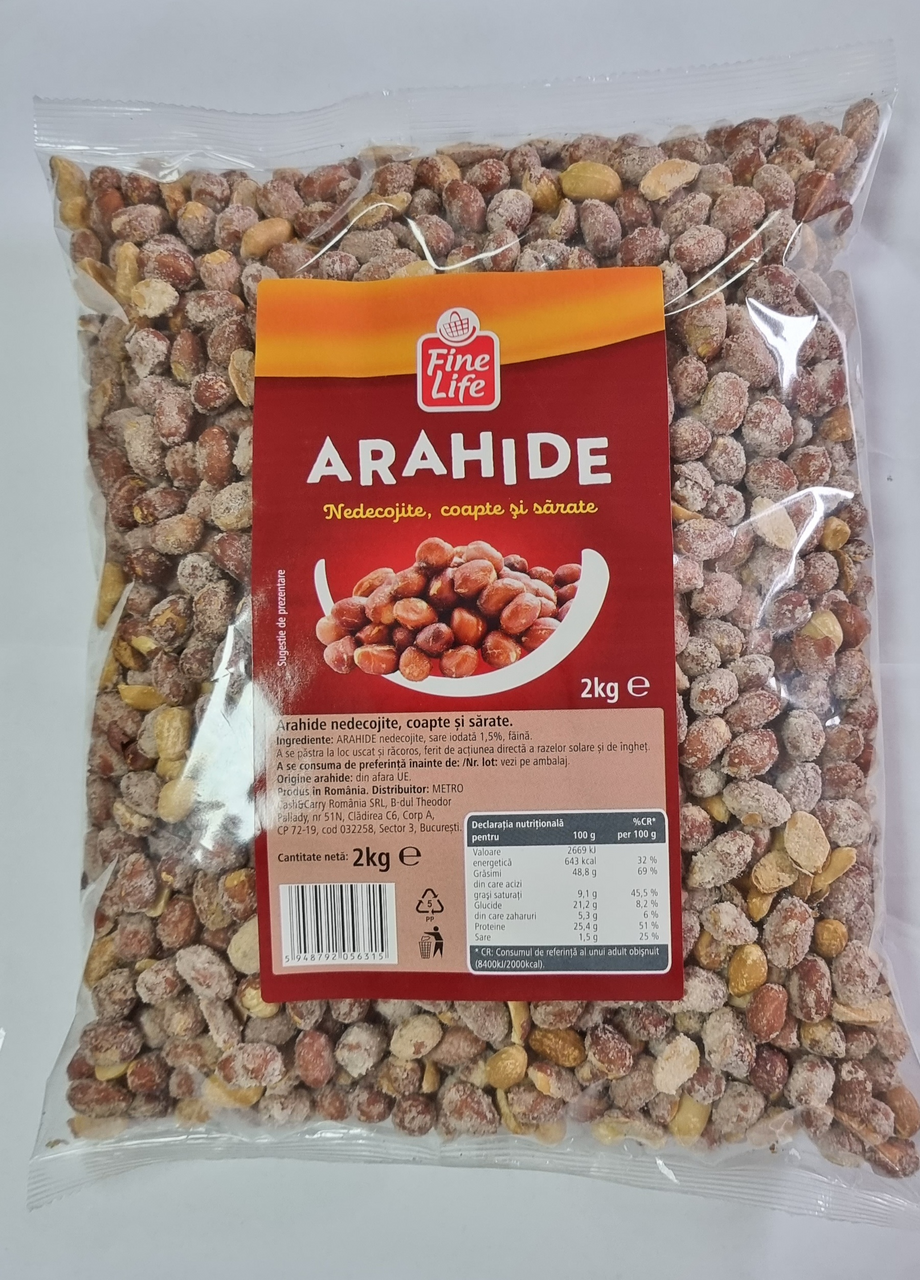 Fine Life Arahide Nedecojite Prajite 2 Kg