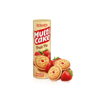 ROSHEN Biscuiti Multicake Capsuni 180 g