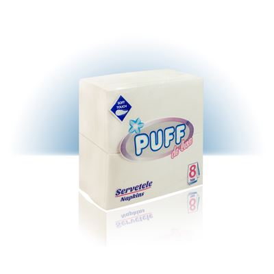 PUFF SERVETELE ALBE 2 STRATURI 38x38 70BUC