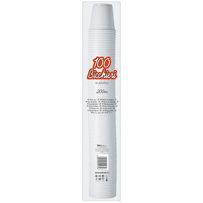 DOPLA Pahare de Plastic 200 ml 100 bucati