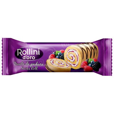 ROLLINI Rulada cu Crema de Fructe de Padure 180 g