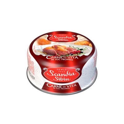 Scandia Sibiu Carne Vita in Suc Propriu 6 x 300 g