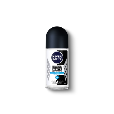 Deodorante - NIVEA Men Black & White Invisible Fresh Deodorant Antiperspirant Roll-On, protecție 48H, 50 ml
