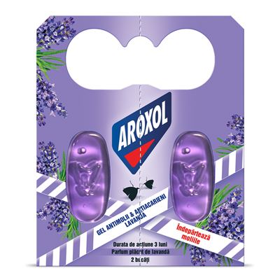 AROXOL Gel Anti Molii cu Parfum de Lavanda 2 bucati