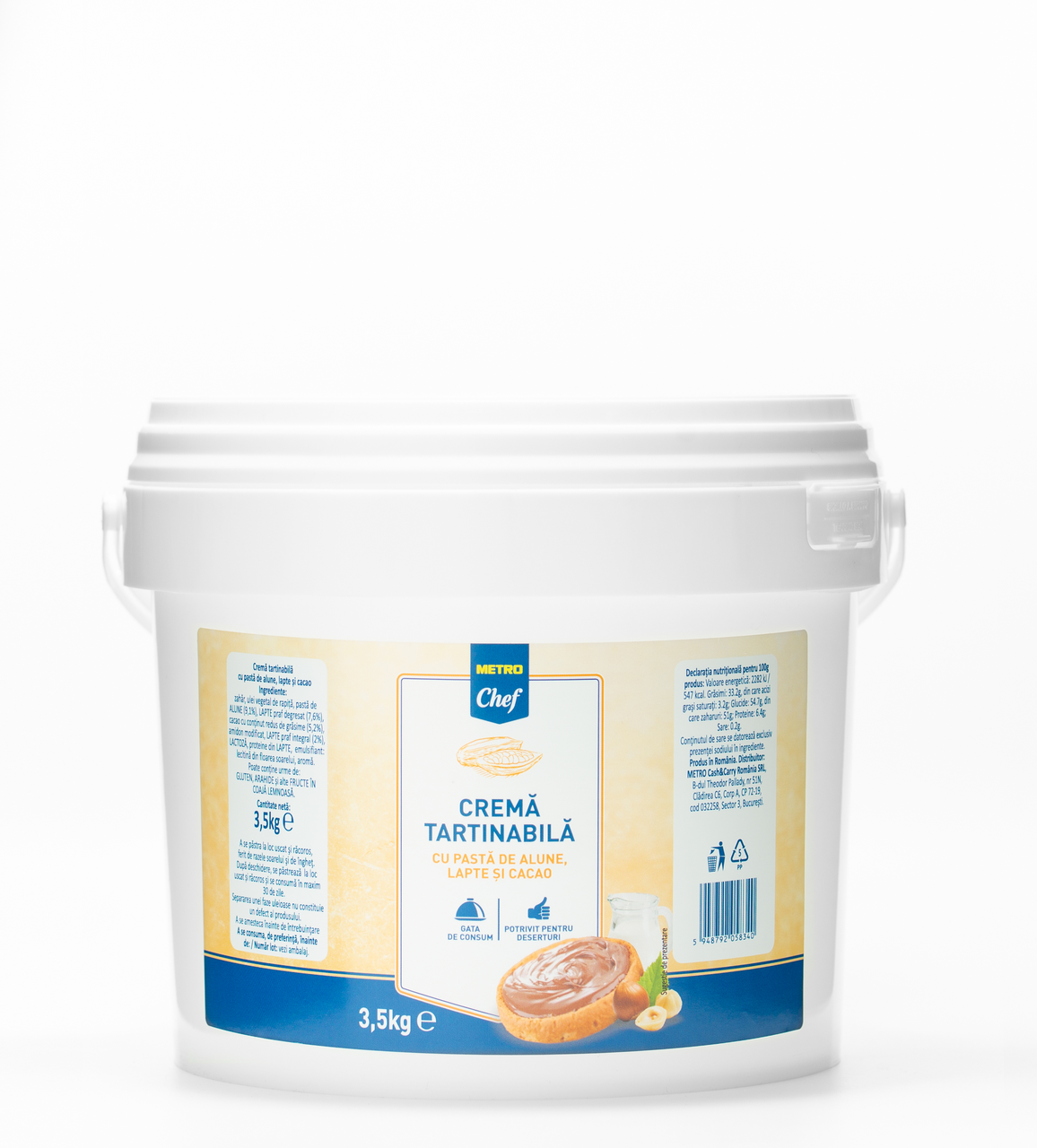 METRO Chef Crema Tartinabila cu Alune 3,5 Kg