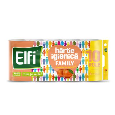 Elfi Hartie Igienica cu Piersica 3 Straturi 10 role