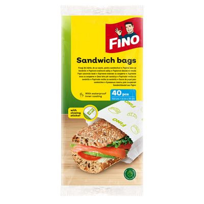 FINO Pungi de Hartie pentru Sandvis 40 bucati