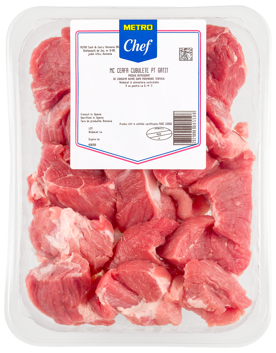 METRO Chef Ceafa Porc Cuburi pentru Gatit ATM