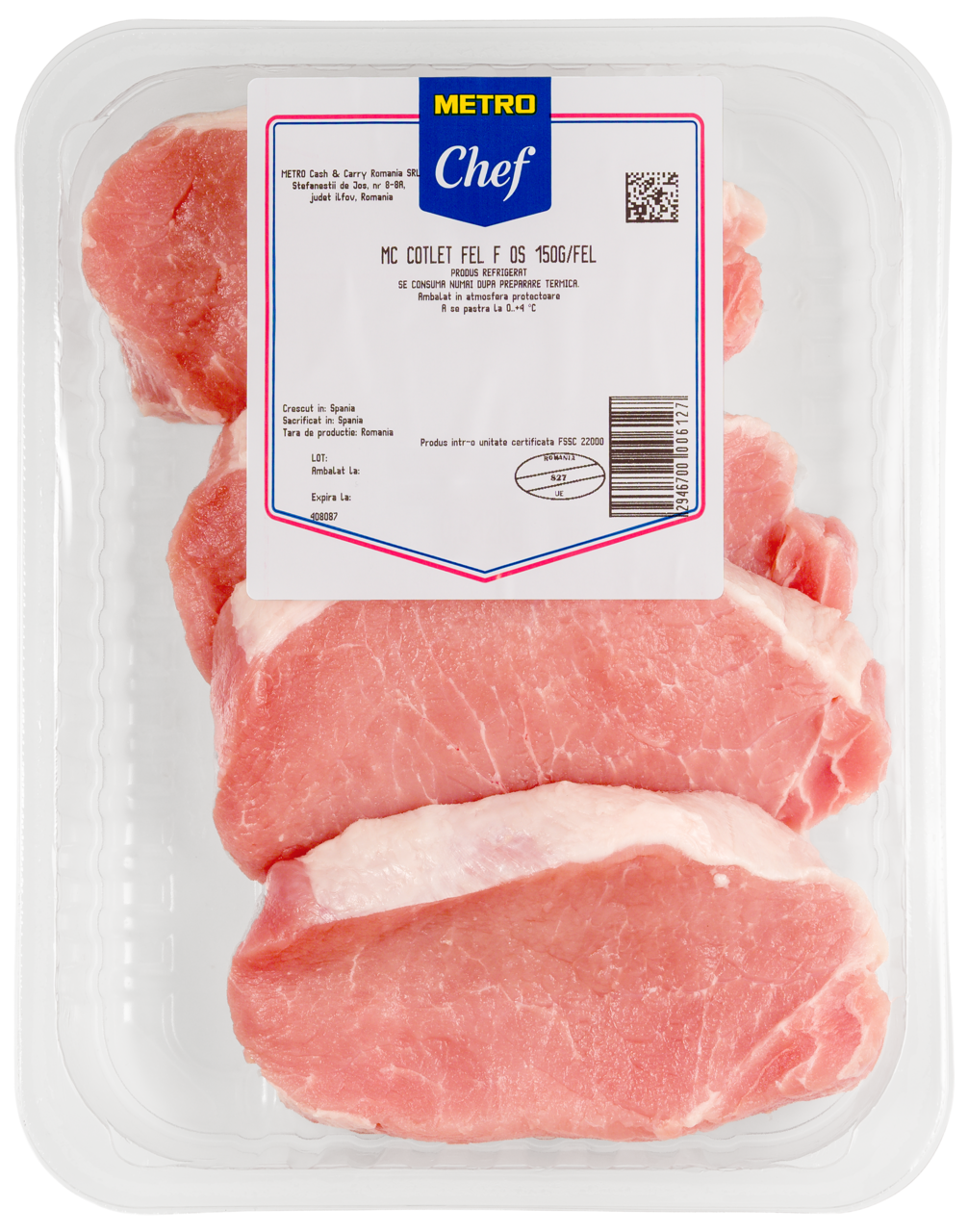 METRO Chef Cotlet Porc Feliat fara Os