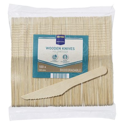 METRO PROFESSIONAL Cutite Lemn 16,5 cm 100 bucati
