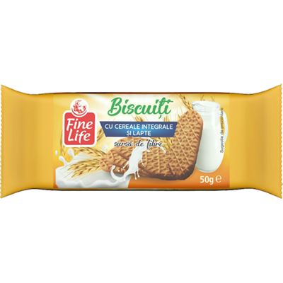 Fine Life Biscuiti cu Cereale si Lapte 50 g