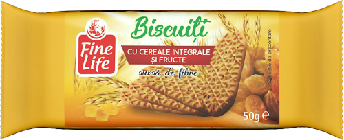 Fine Life Biscuiti cu Cereale si Fructe 50 g