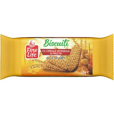 Fine Life Biscuiti cu Cereale si Fructe 50 g