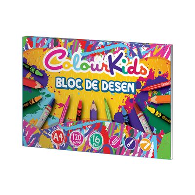 COLOUR KIDS Bloc de Desen A4 16 File 120 g
