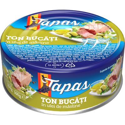 TAPAS Ton Bucati in Ulei Masline 160 g