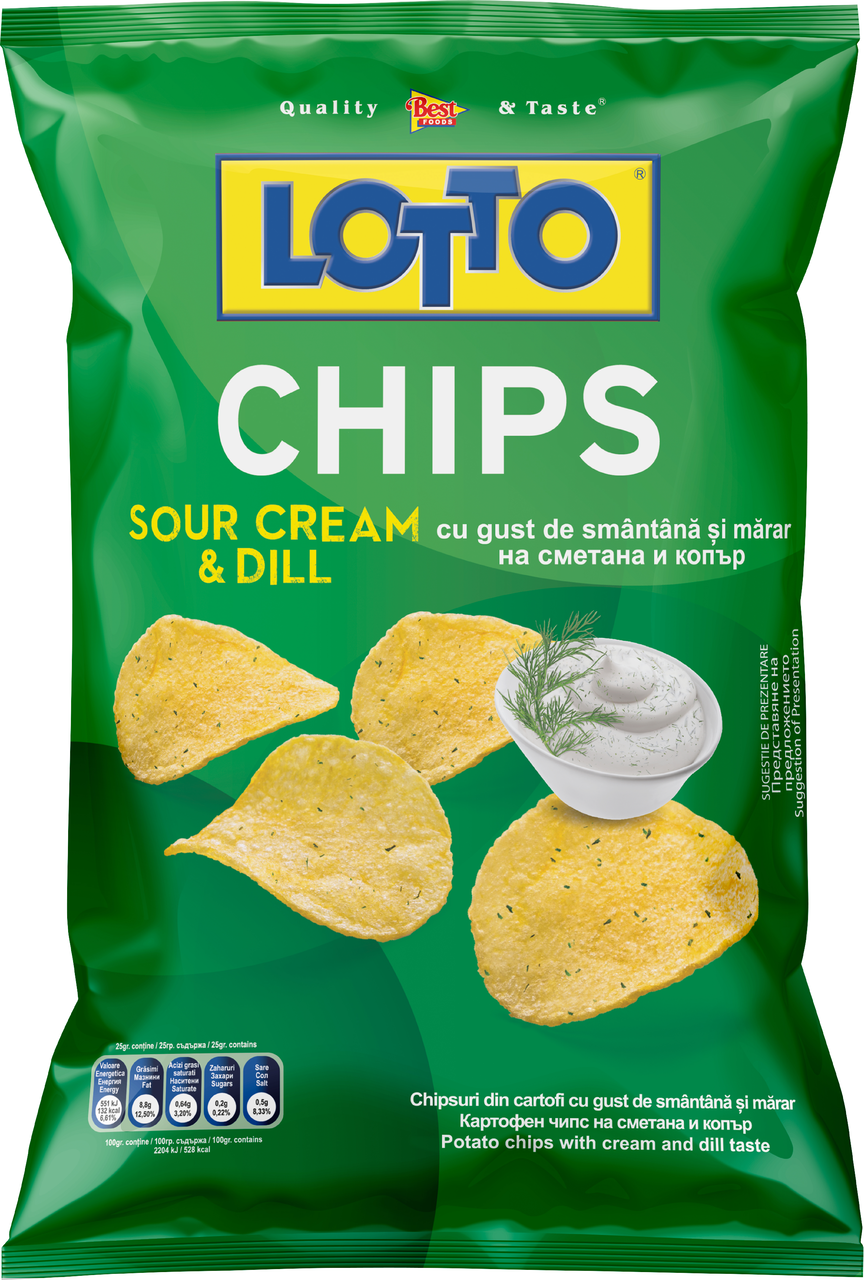 LOTTO Chips Smantana si Marar 5 x 60 g