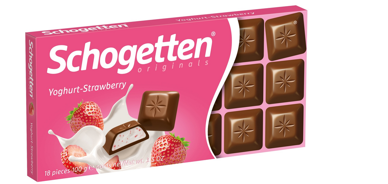 SCHOGETTEN Ciocolata cu Iaurt si Capsune 100 g