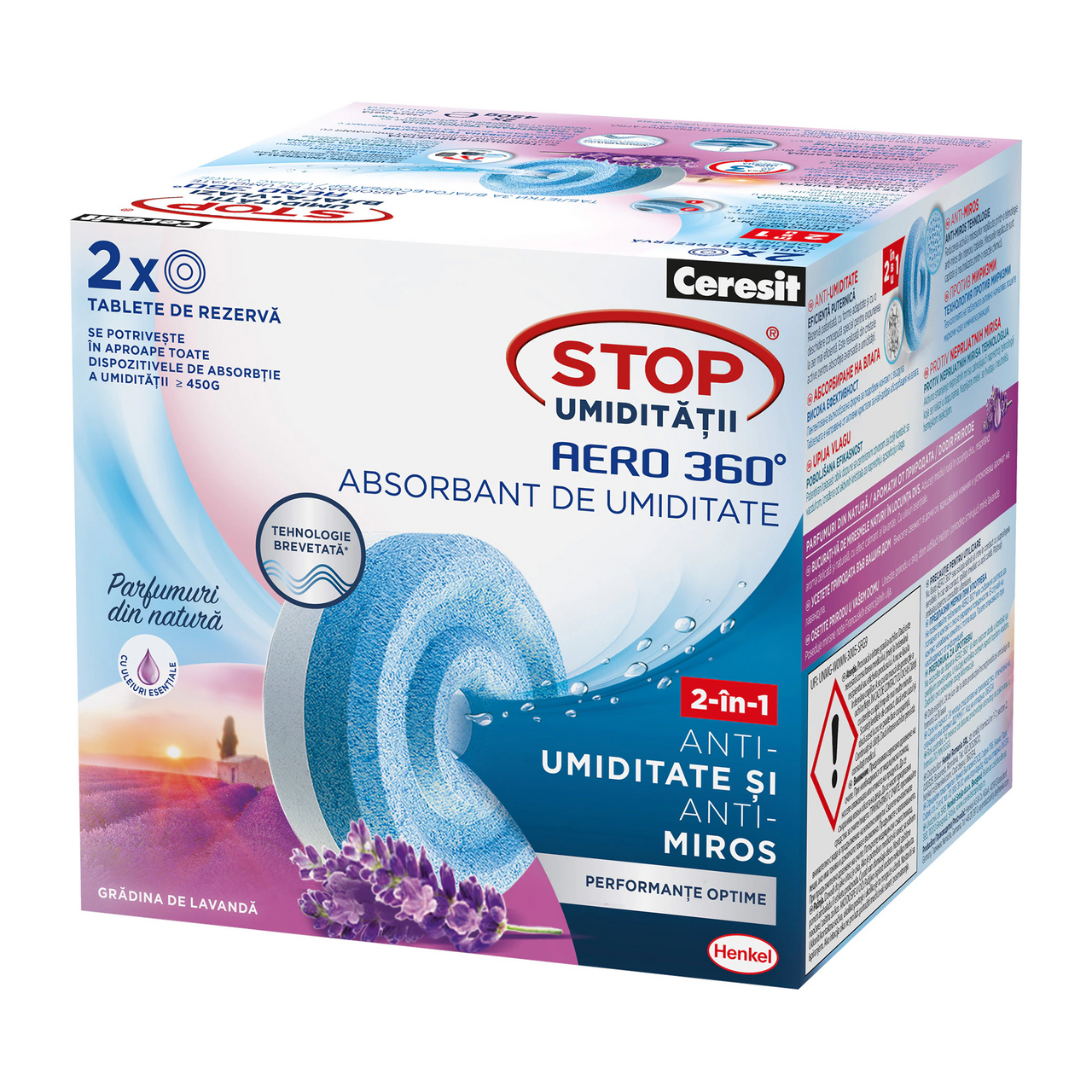 CERESIT Aero 360 2 Rezerve Lavanda 450 g