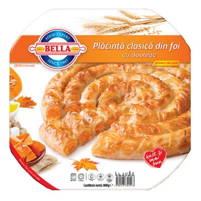 BELLA Placinta cu Dovleac 800 g ❄