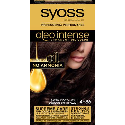 syoss Oleo Intense Vopsea de Par Nuanta 4-86 Saten Ciocolatiu 115 ml