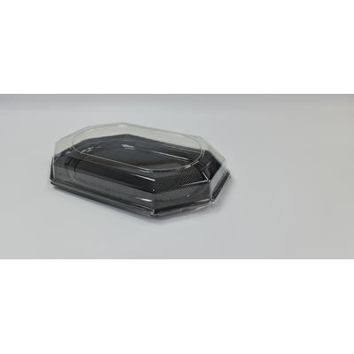 ACCENT Platouri Negre cu Capace 10 bucati