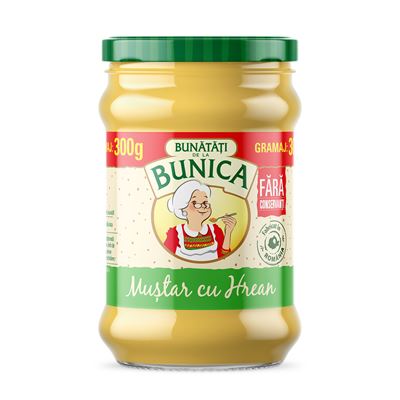 BUNICA Mustar cu Hrean 300 g
