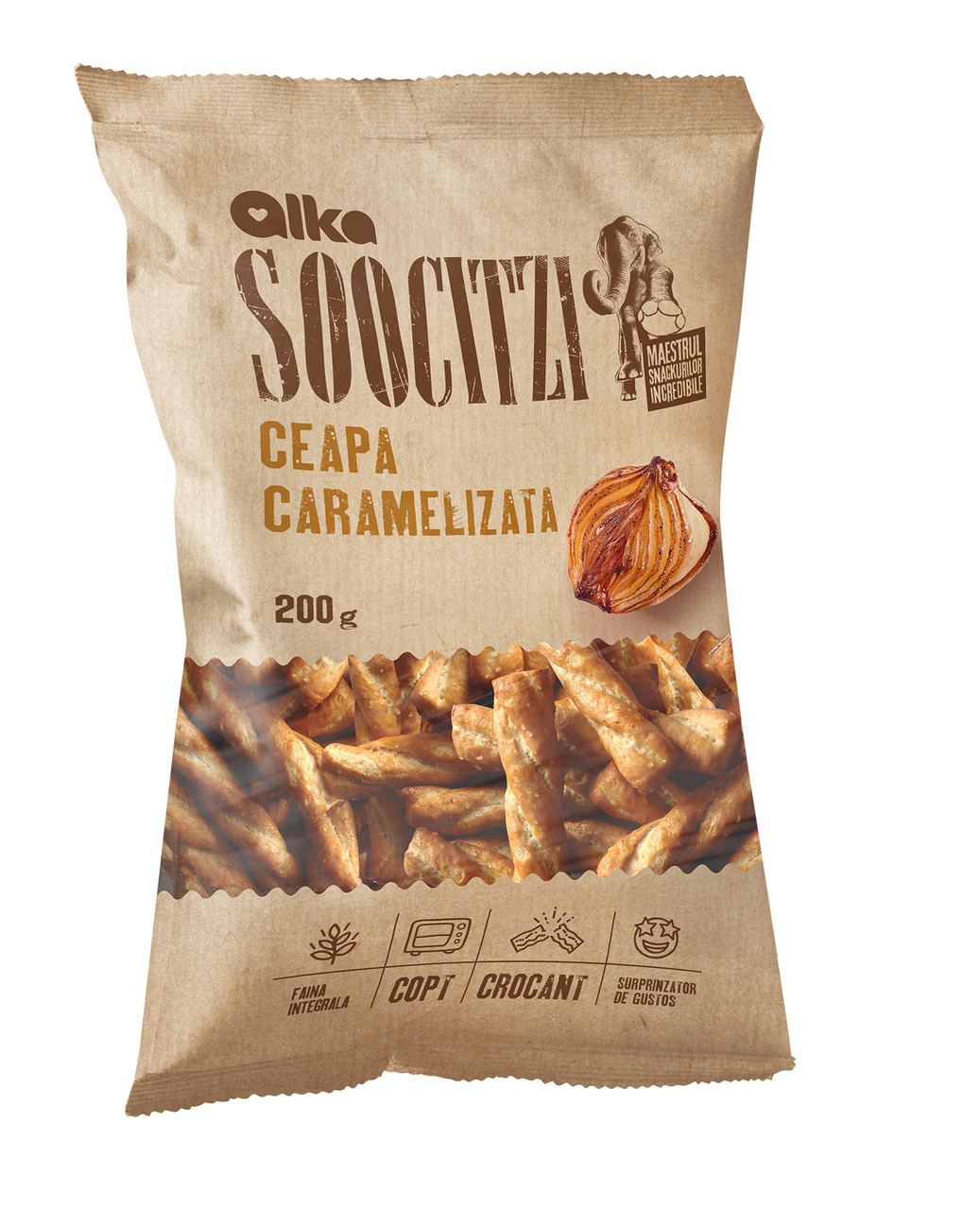 ALKA Soocitzi Snacks cu Aroma de Ceapa Caramelizata 200 g