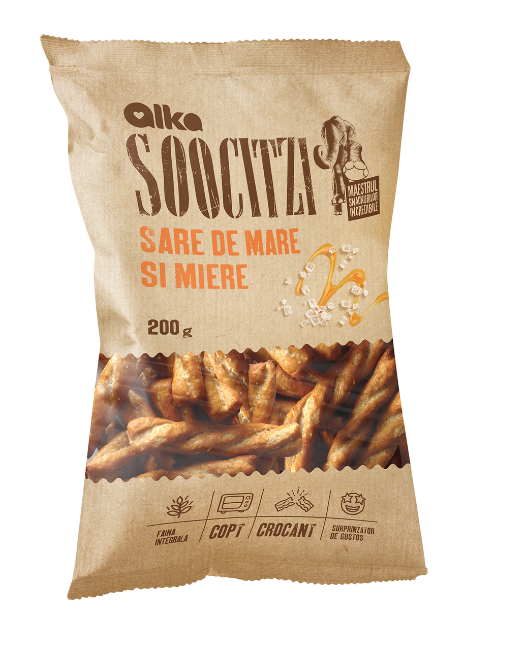 ALKA Soocitzi Snacks cu Sare si Miere 200 g