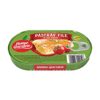 Home Garden Pastrav File in Sos Tomat 170 g