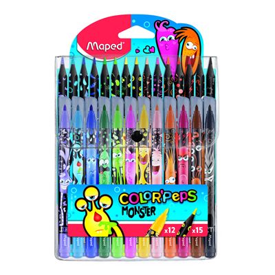 Maped Set 15 Creioane Colorate + 12 Carioci
