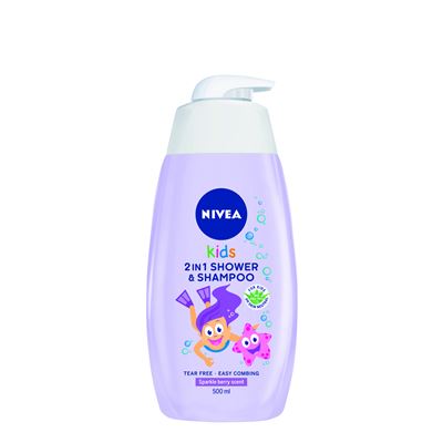 NIVEA Baby 2In1 Gel De Dus si Sampon cu Parfum de Fructe De Padure 500 ml