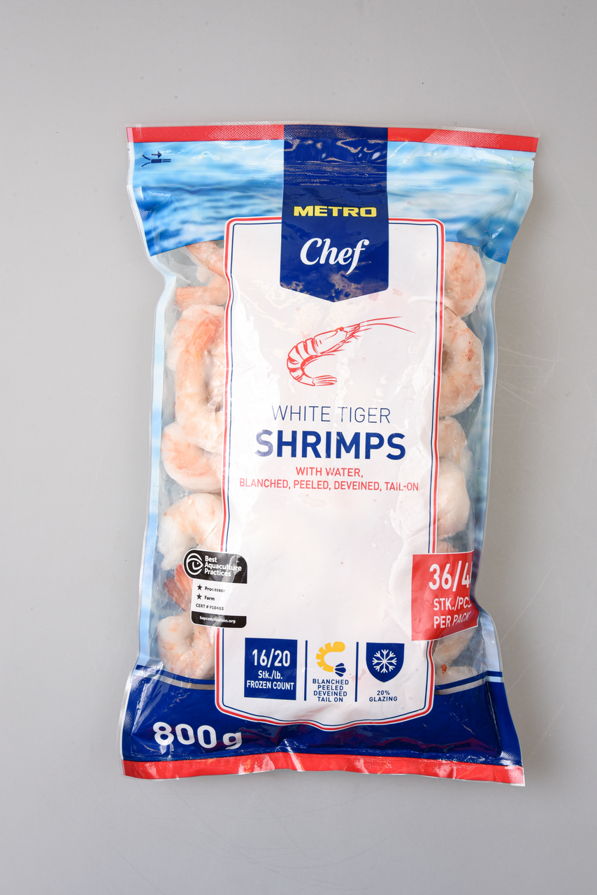 METRO Chef Creveti Blansati Decorticati Eviscerati Calibru 16 / 20 800 g ?