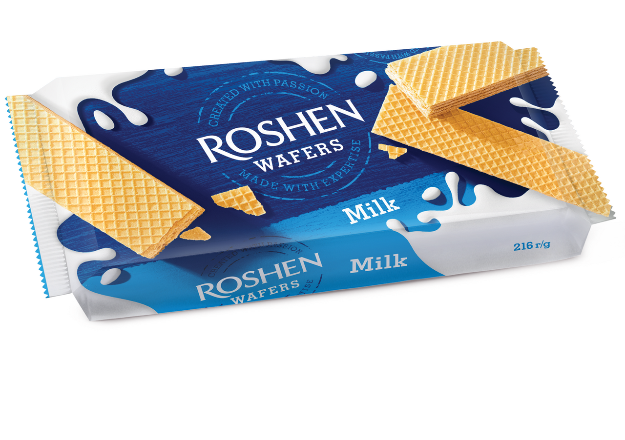 ROSHEN wafers Napolitana cu Crema de Lapte 216 g