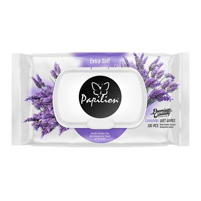PAPILION Servetele Umede cu Lavanda 100 bucati
