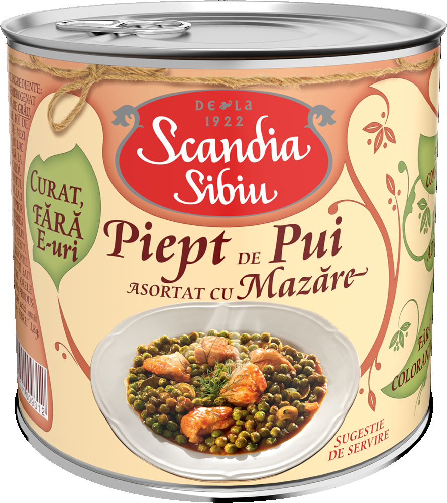 Scandia Sibiu Mazare cu Piept de Pui 6 x 400 g