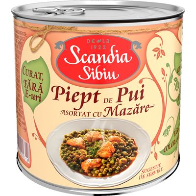 Scandia Sibiu Mazare cu Piept de Pui 6 x 400 g