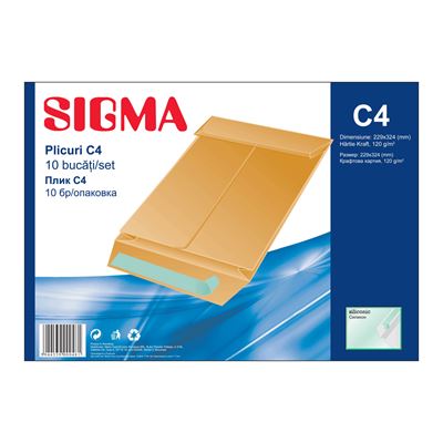 SIGMA Plic C4 Cu Burduf 120G 10 bucati