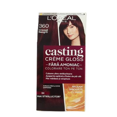 L'OREAL CASTING Crème Gloss Vopsea de Par Nuanta 360 Cireasa Neagra 180 ml