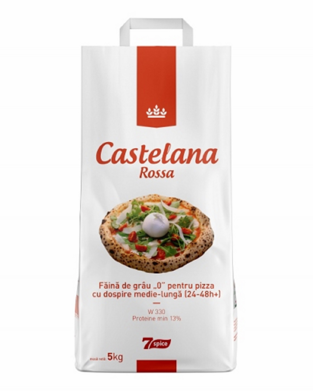Castelana ROSSA Faina de Grau pentru Pizza cu Dospire Medie-Lunga 5 Kg