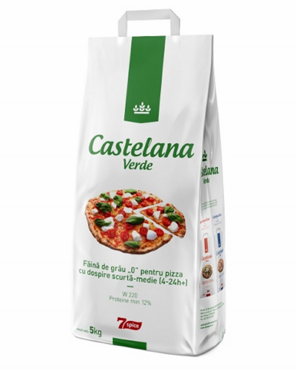 Castelana VERDE Faina pentru Pizza cu Dospire Scurta-Medie 5 Kg