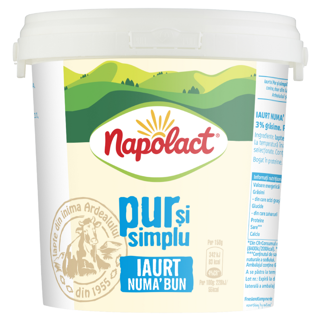 Napolact Iaurt Numa'Bun 3% 900 g