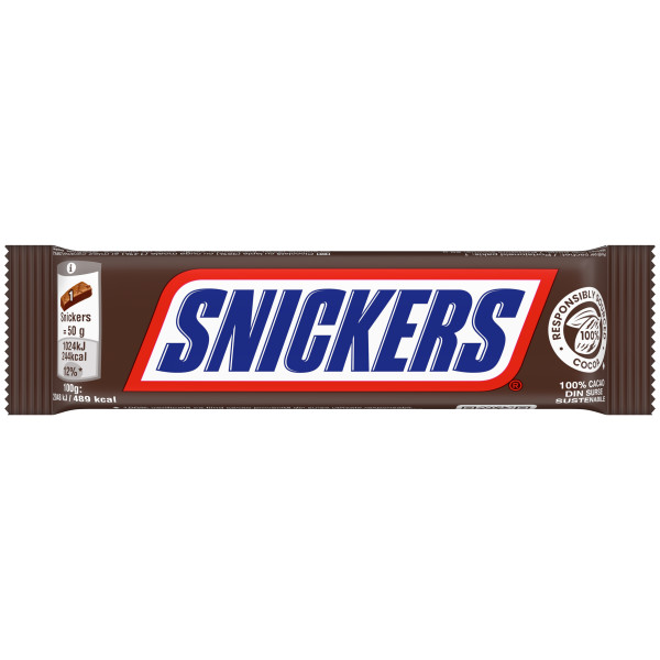 SNICKERS Baton Ciocolata cu Caramel si Alune 40 x 50 g