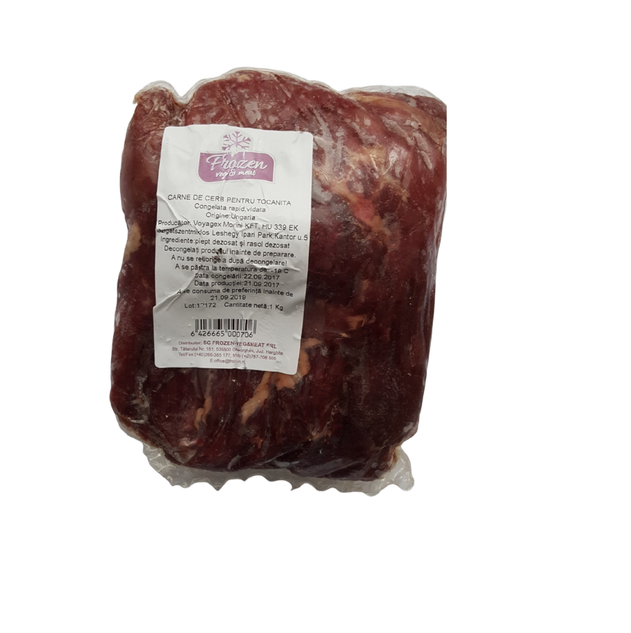 FROZEN VEG&MEAT Carne de Cerb cuburi ?